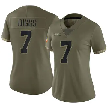 Nike Trevon Diggs Women's Limited Dallas Cowboys Olive 2022 Salute To Service Jersey
