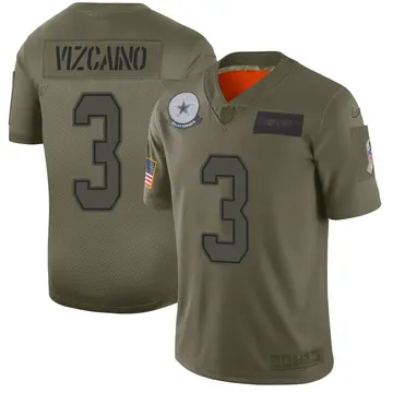 Nike Tristan Vizcaino Men's Limited Dallas Cowboys Camo 2019 Salute to Service Jersey