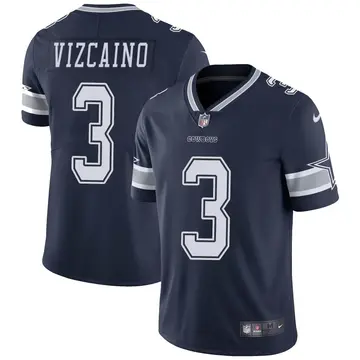 Nike Tristan Vizcaino Men's Limited Dallas Cowboys Navy Team Color Vapor Untouchable Jersey