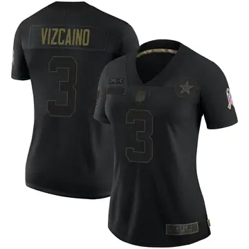 Nike Tristan Vizcaino Women's Limited Dallas Cowboys Black 2020 Salute To Service Jersey