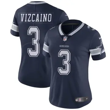 Nike Tristan Vizcaino Women's Limited Dallas Cowboys Navy Team Color Vapor Untouchable Jersey