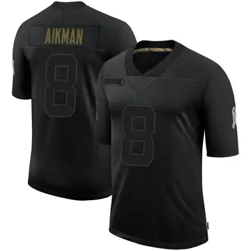 Nike Troy Aikman Men's Limited Dallas Cowboys Black 2020 Salute To Service Jersey