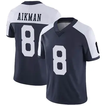 Nike Troy Aikman Men's Limited Dallas Cowboys Navy Alternate Vapor Untouchable Jersey