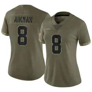 Nike Troy Aikman Women's Limited Dallas Cowboys Olive 2022 Salute To Service Jersey