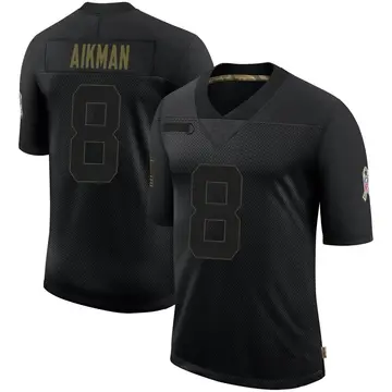 Nike Troy Aikman Youth Limited Dallas Cowboys Black 2020 Salute To Service Jersey