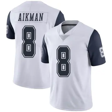 Nike Troy Aikman Youth Limited Dallas Cowboys White Color Rush Vapor Untouchable Jersey
