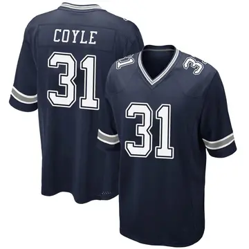 Nike Tyler Coyle Men's Game Dallas Cowboys Navy Team Color Jersey
