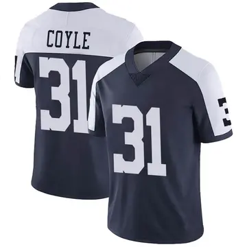 Nike Tyler Coyle Men's Limited Dallas Cowboys Navy Alternate Vapor Untouchable Jersey