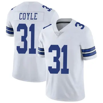 Nike Tyler Coyle Men's Limited Dallas Cowboys White Vapor Untouchable Jersey