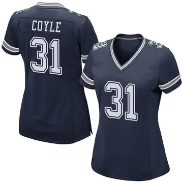Nike Tyler Coyle Women's Game Dallas Cowboys Navy Team Color Jersey