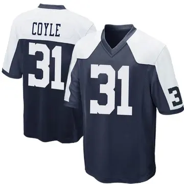 Nike Tyler Coyle Youth Game Dallas Cowboys Navy Blue Throwback Jersey