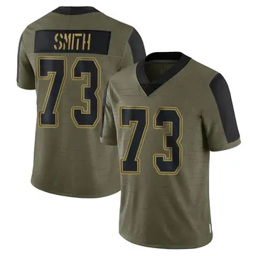 Nike Tyler Smith Men's Limited Dallas Cowboys Olive 2021 Salute To Service Jersey