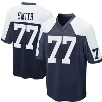 Nike Tyron Smith Men's Game Dallas Cowboys Navy Blue Throwback Jersey