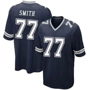 Nike Tyron Smith Men's Game Dallas Cowboys Navy Team Color Jersey