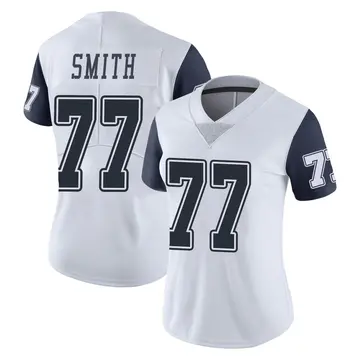Nike Tyron Smith Women's Limited Dallas Cowboys White Color Rush Vapor Untouchable Jersey