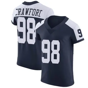 Nike Tyrone Crawford Men's Elite Dallas Cowboys Navy Alternate Vapor Untouchable Jersey