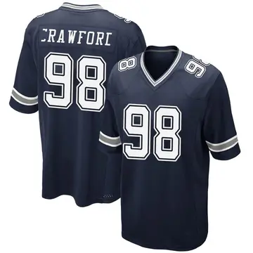 Nike Tyrone Crawford Men's Game Dallas Cowboys Navy Team Color Jersey