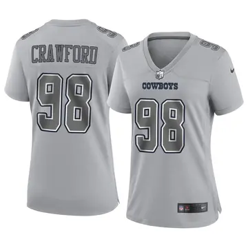 Nike Tyrone Crawford Women's Game Dallas Cowboys Gray Atmosphere Fashion Jersey