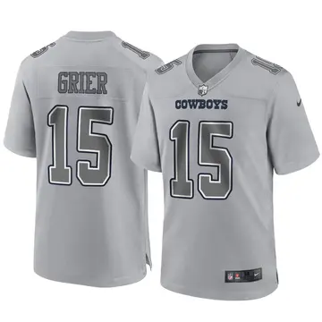 Nike Will Grier Men's Game Dallas Cowboys Gray Atmosphere Fashion Jersey