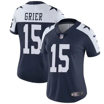 Nike Will Grier Women's Limited Dallas Cowboys Navy Alternate Vapor Untouchable Jersey