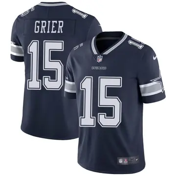 Nike Will Grier Youth Limited Dallas Cowboys Navy Team Color Vapor Untouchable Jersey