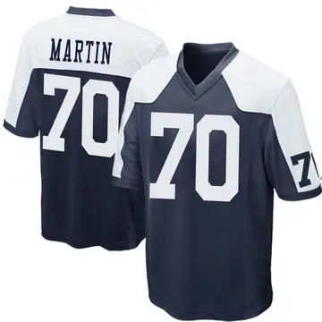 Nike Zack Martin Youth Game Dallas Cowboys Navy Blue Throwback Jersey